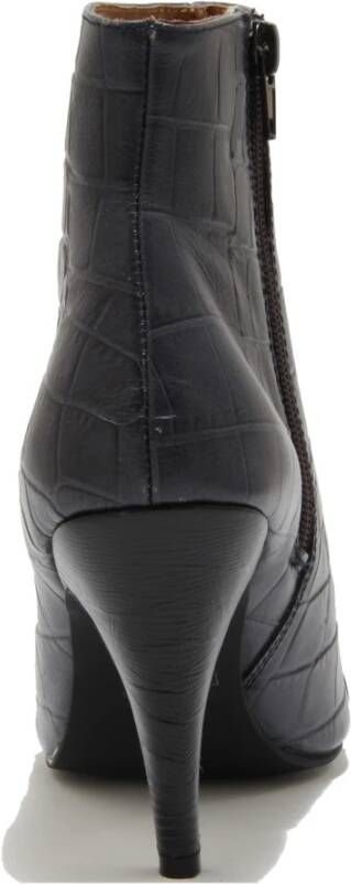 Jeffrey Campbell Retro Croco Grijze Enkellaarsjes