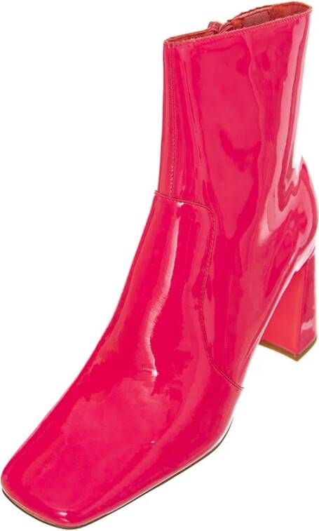 Jeffrey Campbell Roze leren enkellaarsjes Pink Dames