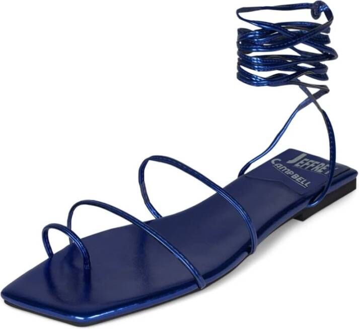 Jeffrey Campbell Blu Primma Platte Sandalen Blauw Dames