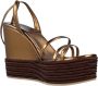 Jeffrey Campbell Gelaagde Wig Sandalen Brown Dames - Thumbnail 7