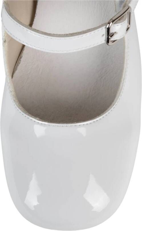 Jeffrey Campbell Wit Patent Cut-Out Mary-Jane Pomp White Dames