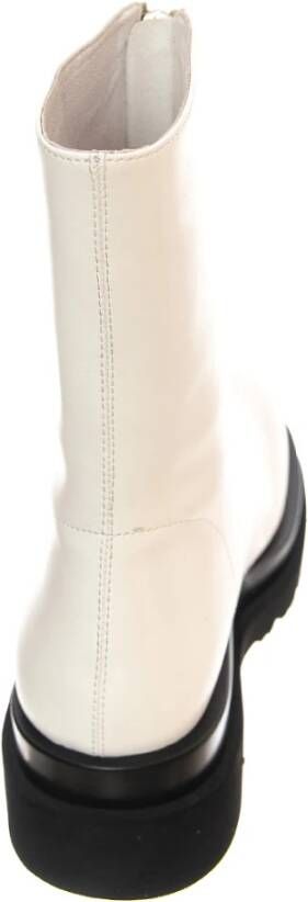 Jeffrey Campbell Witte Leren Enkellaarsjes