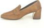 Jhay Cognac daim Moccassin DH 5cm Bruin Dames - Thumbnail 3