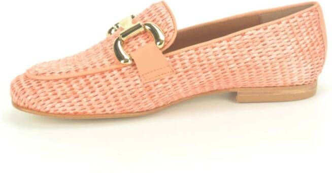 Jhay Elegante Raffia Moccasin met Gar Design Red Dames