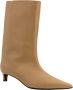 Jil Sander Beige Leren Enkellaarzen Aw23 Beige Dames - Thumbnail 2