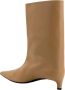 Jil Sander Beige Leren Enkellaarzen Aw23 Beige Dames - Thumbnail 3