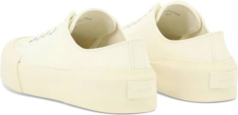 Jil Sander Canvas Lage Sneakers Beige Dames