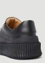 Jil Sander Zwarte Leren Lage Sneakers voor Heren Black Heren - Thumbnail 6