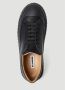 Jil Sander Zwarte Leren Lage Sneakers voor Heren Black Heren - Thumbnail 8