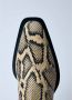 Jil Sander Enkellaarsjes van leer met slangenprint - Thumbnail 2