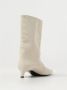 Jil Sander Ivory Kitten Heel Enkellaarsjes - Thumbnail 2