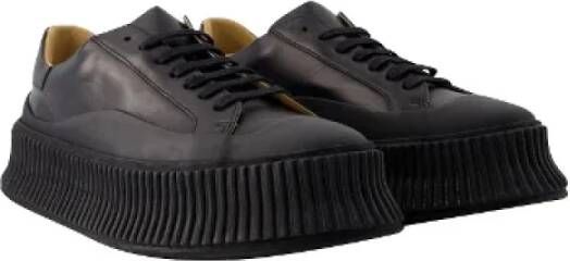 Jil Sander Leather sneakers Black Heren