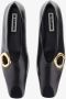 Jil Sander Leren Ballet Flats met Gouden Detail Black Dames - Thumbnail 2