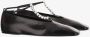 Jil Sander Leren Ballet Flats met Kristaldetail Black Dames - Thumbnail 12