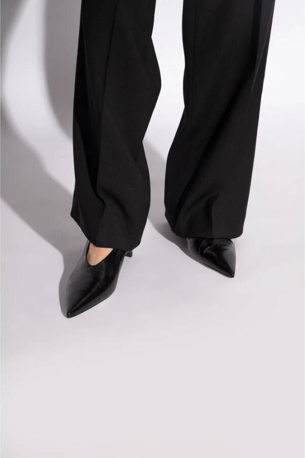 Jil Sander Leren pumps Black Dames