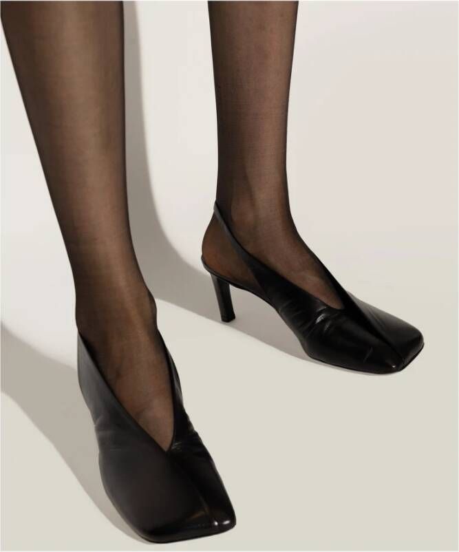 Jil Sander Leren pumps Zwart Dames