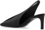 Jil Sander Zwarte vierkante leren pumps Zwart Dames - Thumbnail 5