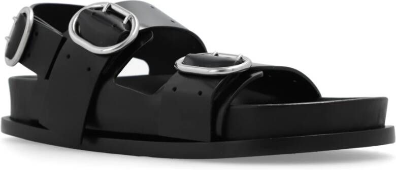 Jil Sander Leren sandalen Black Dames