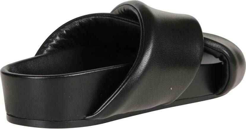 Jil Sander Leren sandalen met gekruiste bandjes