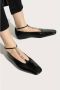 Jil Sander Leren Ballet Flats met Kristaldetail Black Dames - Thumbnail 2