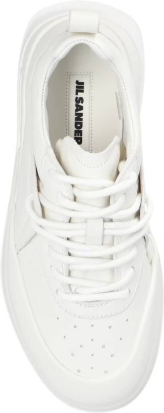 Jil Sander Leren Sneakers met Logo