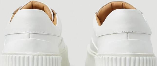 Jil Sander Minimalistische Leren Sneakers White Heren