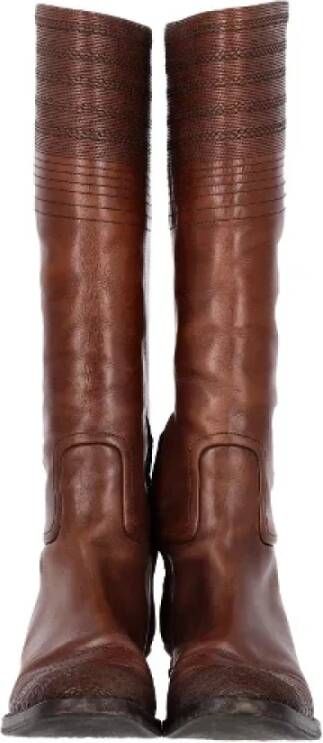 Jil Sander Pre-owned Leather boots Brown Dames