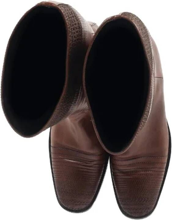 Jil Sander Pre-owned Leather boots Brown Dames