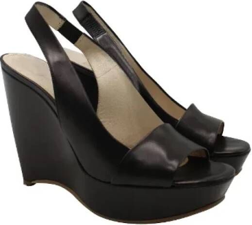 Jil Sander Pre-owned Leather heels Black Dames