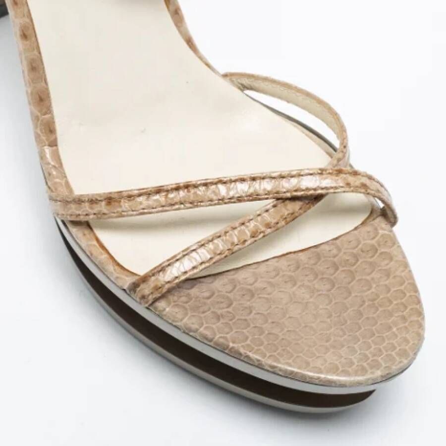 Jil Sander Pre-owned Leather sandals Gray Dames