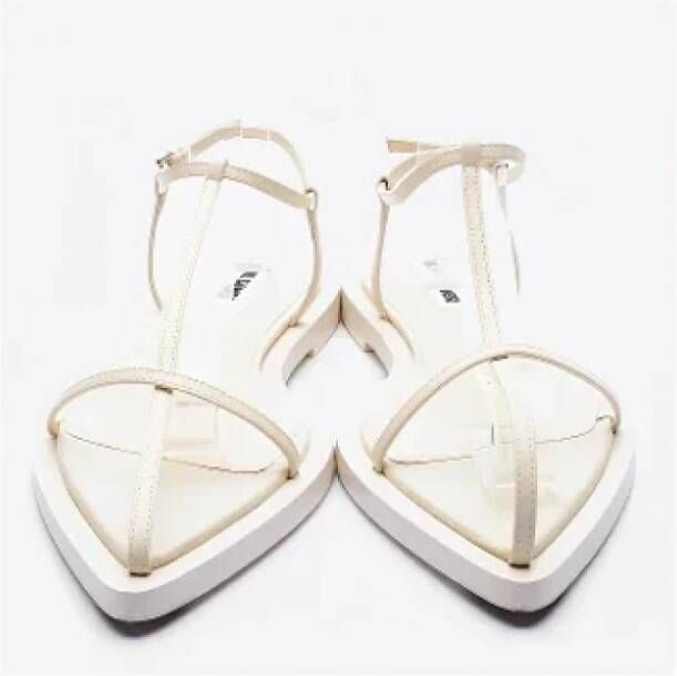 Jil Sander Pre-owned Leather sandals White Dames