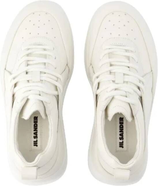 Jil Sander Pre-owned Leather sneakers White Dames