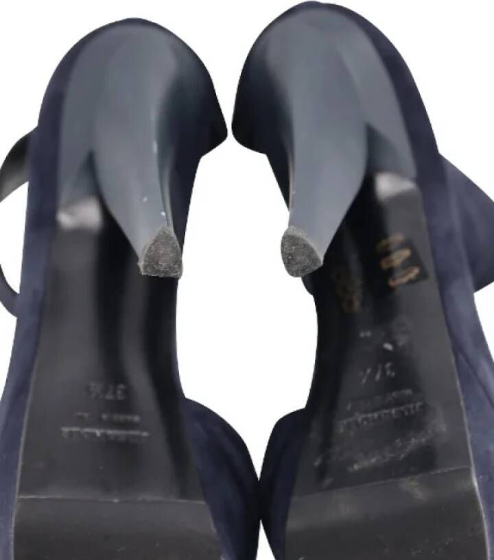Jil Sander Pre-owned Suede heels Blue Dames