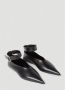 Jil Sander Puntige Leren BalletBallerina Black Dames - Thumbnail 2