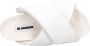 Jil Sander Geweven Criss Cross Leren Slides White Dames - Thumbnail 2