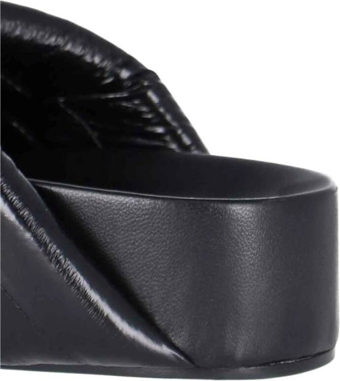 Jil Sander Zwarte Slidesandalen voor Dames Zwart Dames