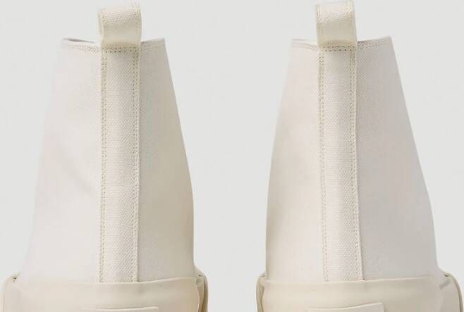 Jil Sander Canvas High Top Sneakers Beige Heren