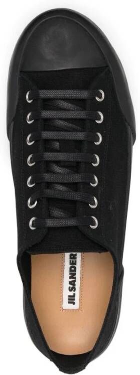 Jil Sander Zwarte Casual Sneakers voor Mannen Black Heren