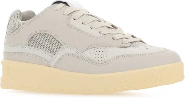 Jil Sander Grijze Canvas Rubber Basket Sneakers Grijs Dames