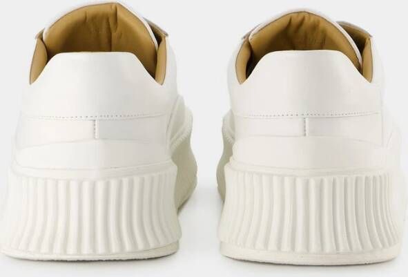 Jil Sander Luxe Kalfsleren Sneakers Wit Dames