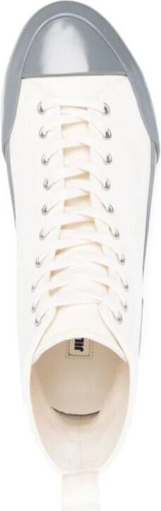 Jil Sander Canvas High-Top Sneakers Wit Heren