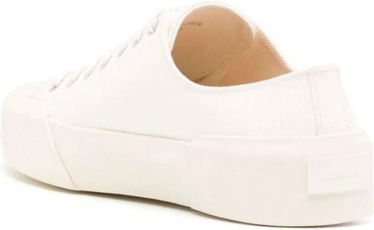 Jil Sander Witte Canvas Sneakers voor Heren Wit Heren