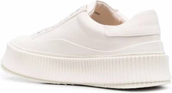 Jil Sander Natuurlijk Witte Sportschoenen Wit Heren