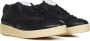 Jil Sander Zwarte Leren Sneakers met Stoffen Inzetstukken Black Heren - Thumbnail 2