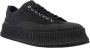 Jil Sander Zwarte katoenen sneaker met kurken platform Black Heren - Thumbnail 2