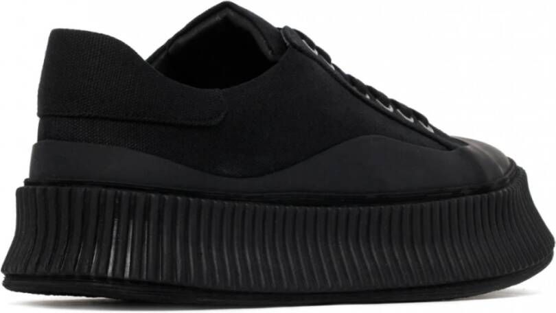 Jil Sander Zwarte leren chunky sneakers Zwart Heren