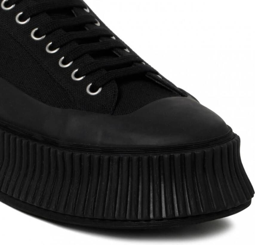 Jil Sander Zwarte leren chunky sneakers Zwart Heren