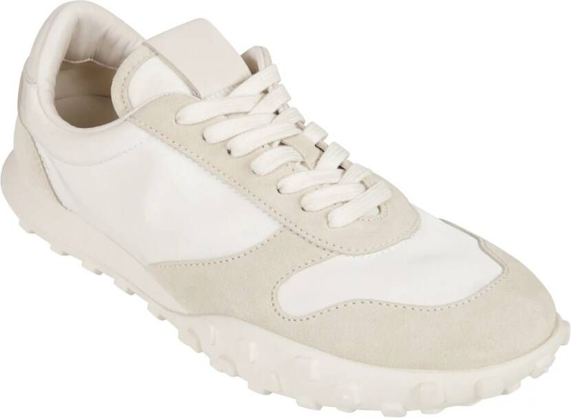Jil Sander Contrasterende kleur lage sneakers met suède inzetstukken Beige Heren