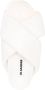 Jil Sander Crossover Strap Sliders met gewatteerd ivoor leer White Dames - Thumbnail 4