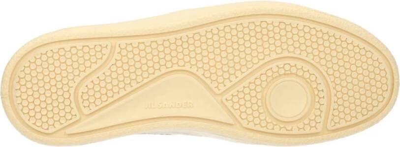 Jil Sander Witte Leren Lage Tops Sneakers